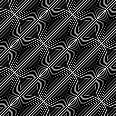 Sorunsuz tek renkli daire satırları desen tasarım