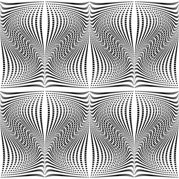 Design seamless monochrome waving pattern — Stock Vector