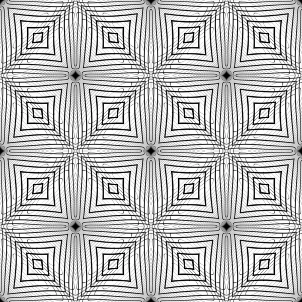 Ontwerp naadloze monochroom geometrische patroon — Stockvector