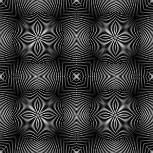 Diseño inconsútil patrón de ilusión monocromo — Vector de stock