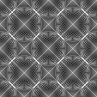 Sorunsuz tek renkli daire satırları desen tasarım