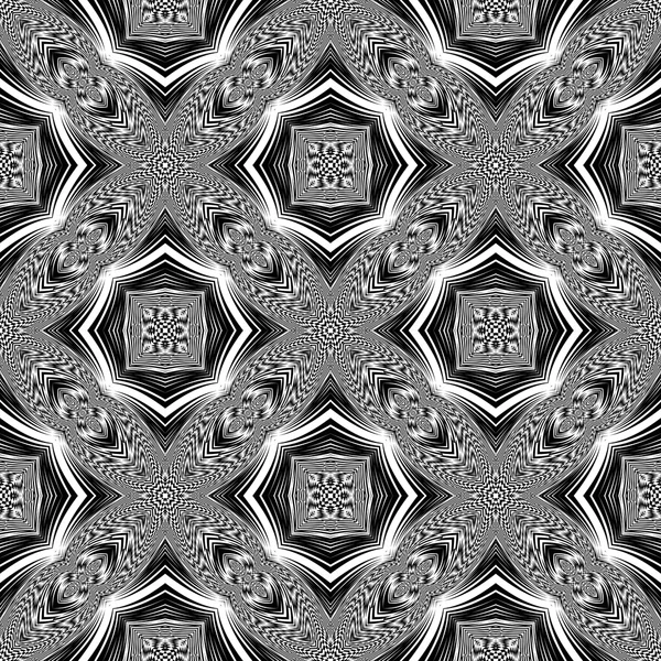 Diseño inconsútil patrón decorativo monocromo — Archivo Imágenes Vectoriales