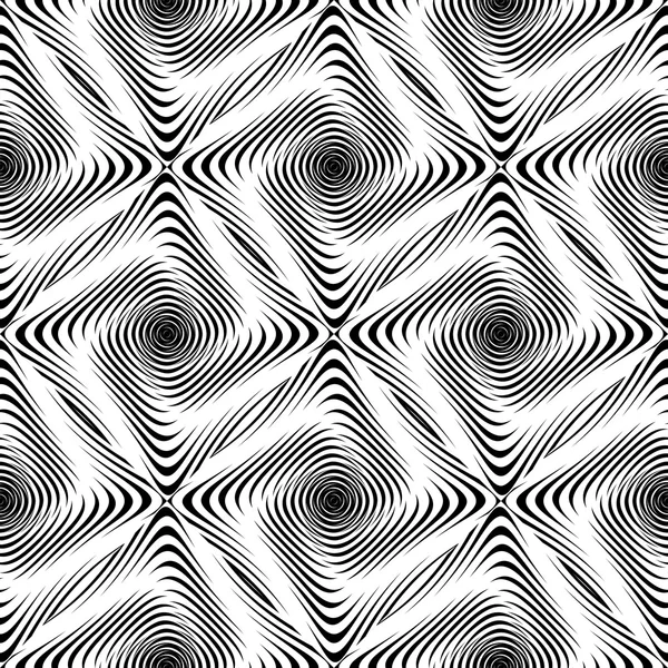 Design seamless monochrome twisting pattern — Stock Vector