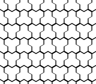 kesintisiz tek renkli altıgen geometrik desen tasarım