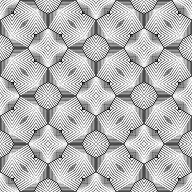 kesintisiz tek renkli geometrik desen tasarım