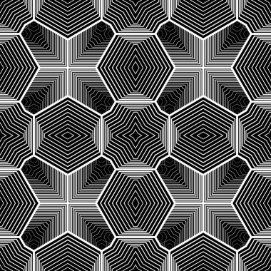 kesintisiz tek renkli geometrik desen tasarım