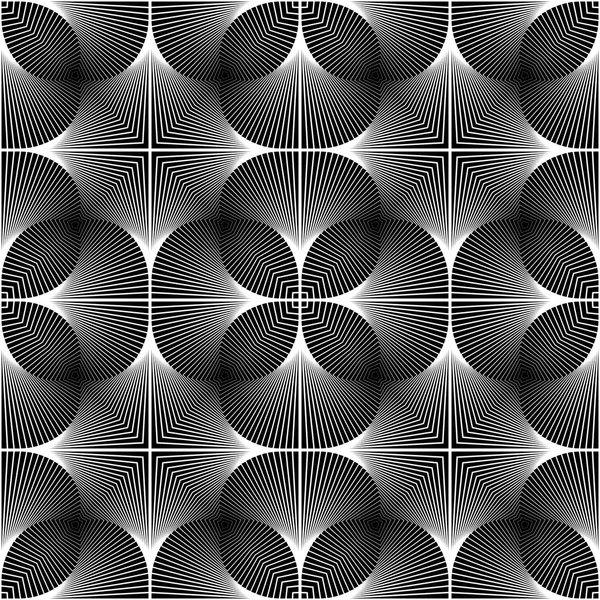 Design sömlös monokrom geometriska mönster — Stock vektor