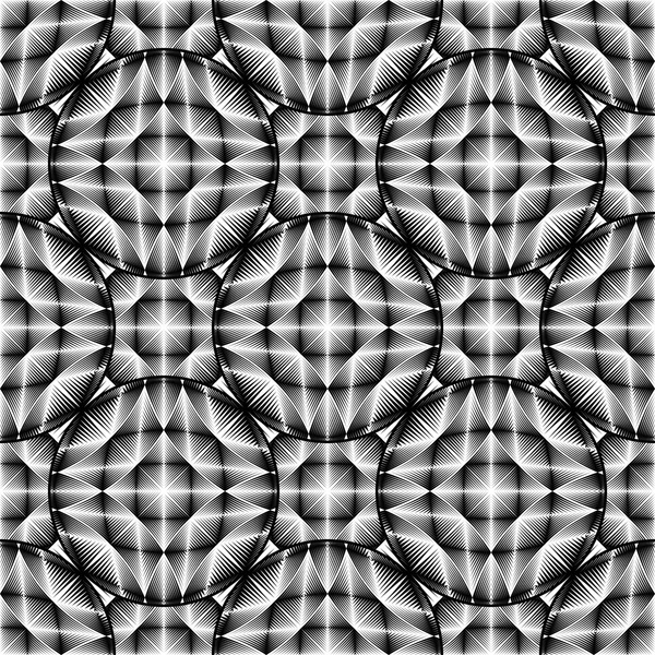 Diseño sin costuras patrón de elipse monocromo — Archivo Imágenes Vectoriales
