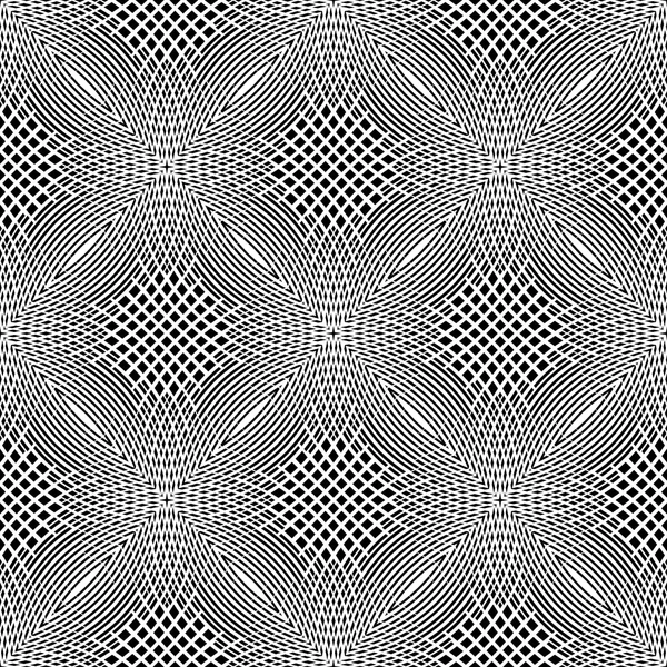 Design motif géométrique monochrome sans couture — Image vectorielle