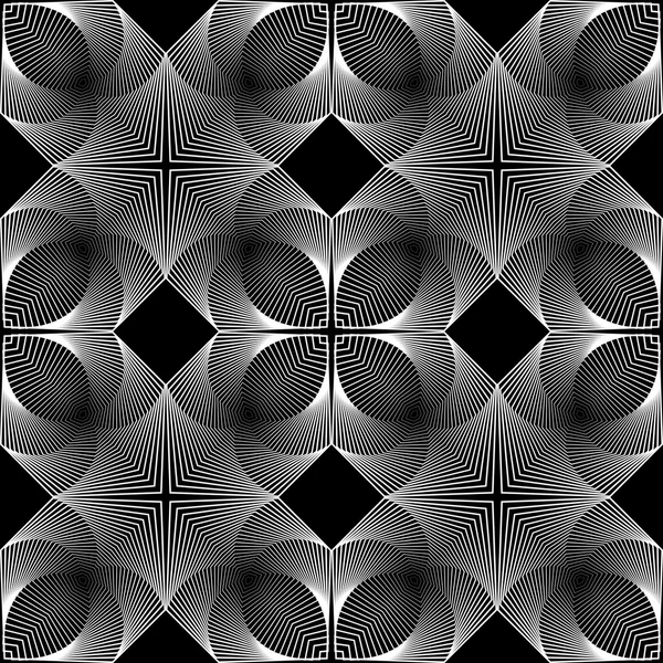 Design motif décoratif monochrome sans couture — Image vectorielle