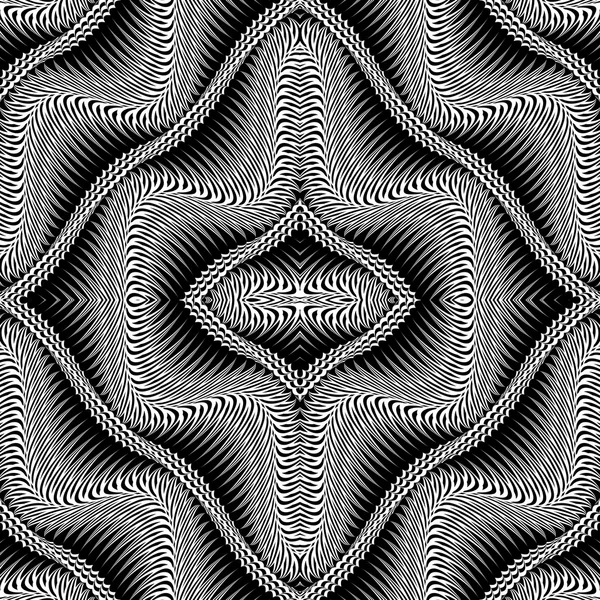 Conception sans couture motif d'ondulation monochrome — Image vectorielle
