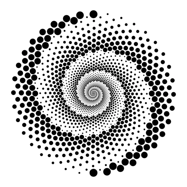 Design Spirale Punkte Hintergrund — Stockvektor