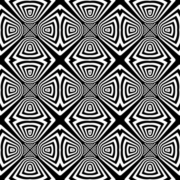 Design seamless monochrome geometric pattern — Stock Vector