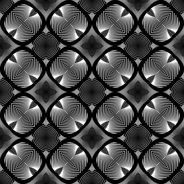 Design sem costura padrão geométrico monocromático — Vetor de Stock