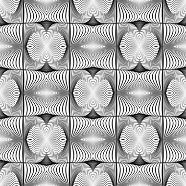 kesintisiz tek renkli geometrik desen tasarım