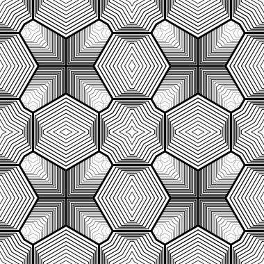 kesintisiz tek renkli geometrik desen tasarım