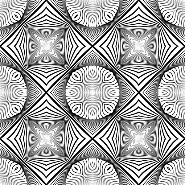 Design motif géométrique monochrome sans couture — Image vectorielle