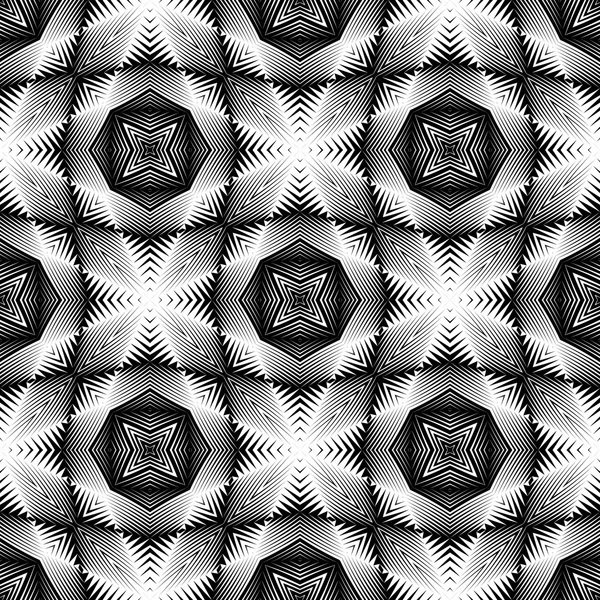 Design motif géométrique monochrome sans couture — Image vectorielle