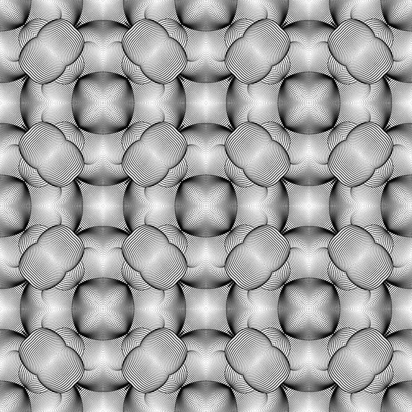 シームレスなモノクロ幾何学的なパターンを設計 — ストックベクタ