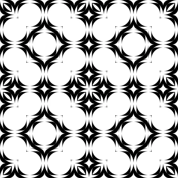 Diseño inconsútil patrón geométrico monocromo — Vector de stock