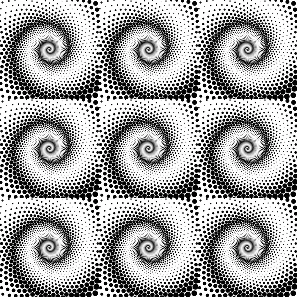 Design seamless spiral dots pattern — Stock Vector