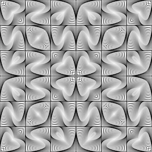 Design motif décoratif monochrome sans couture — Image vectorielle