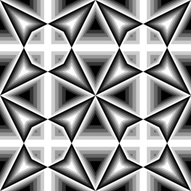 kesintisiz tek renkli geometrik desen tasarım