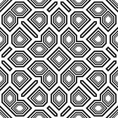 kesintisiz tek renkli geometrik desen tasarım