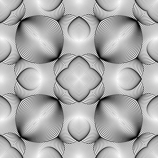 シームレスなモノクロ幾何学的なパターンを設計 — ストックベクタ