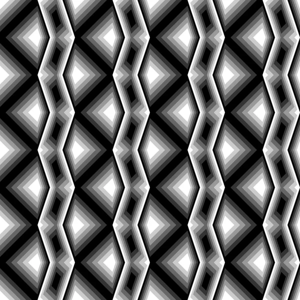 Ontwerp naadloze monochroom zigzag patroon — Stockvector