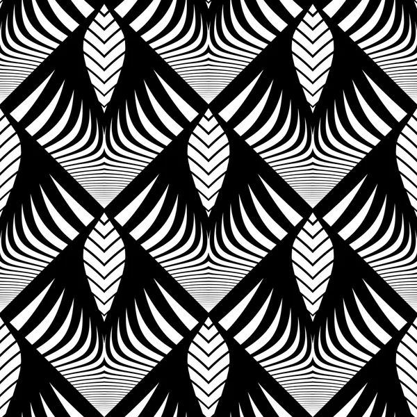 Design seamless monochrome striped pattern — Stock Vector