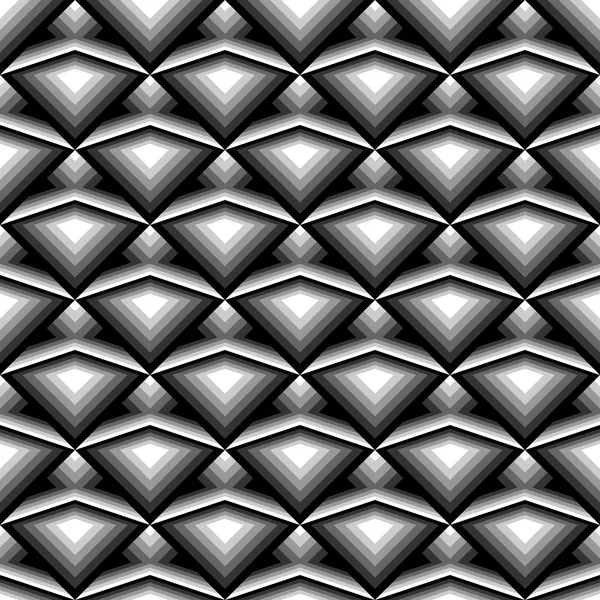 Design motif géométrique monochrome sans couture — Image vectorielle