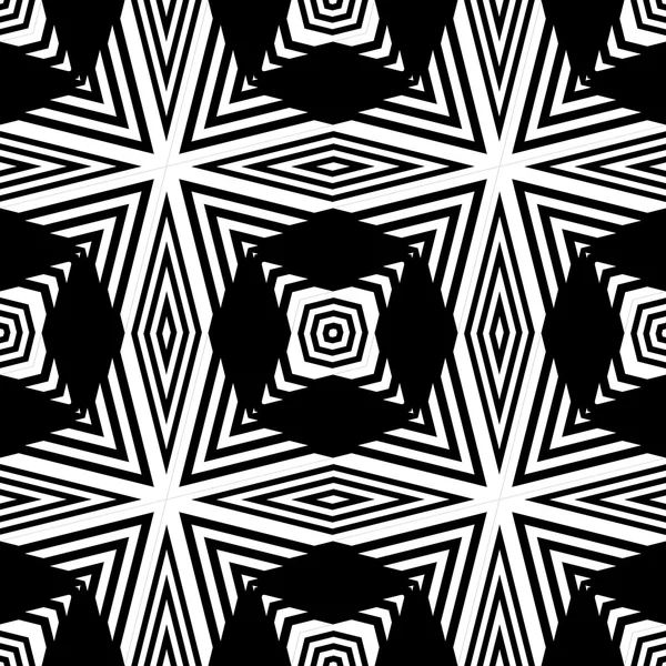 Design motif géométrique monochrome sans couture — Image vectorielle