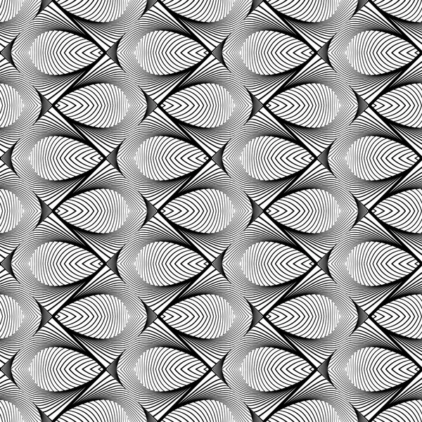 디자인 완벽 한 흑백 지그재그 패턴 — 스톡 벡터