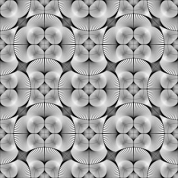 디자인 완벽 한 흑백 장식 패턴 — 스톡 벡터