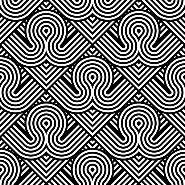 Design seamless monochrome geometric pattern — Stock Vector