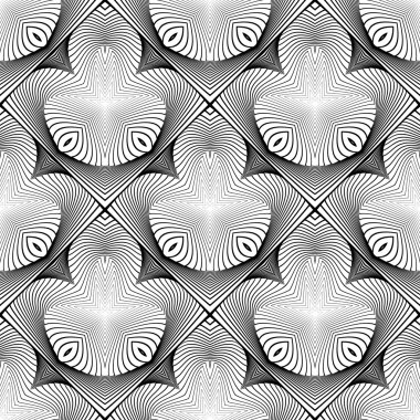 kesintisiz tek renkli geometrik desen tasarım