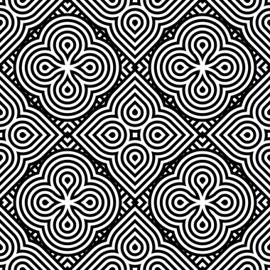 kesintisiz tek renkli geometrik desen tasarım