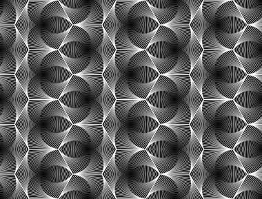 kesintisiz tek renkli altıgen geometrik desen tasarım