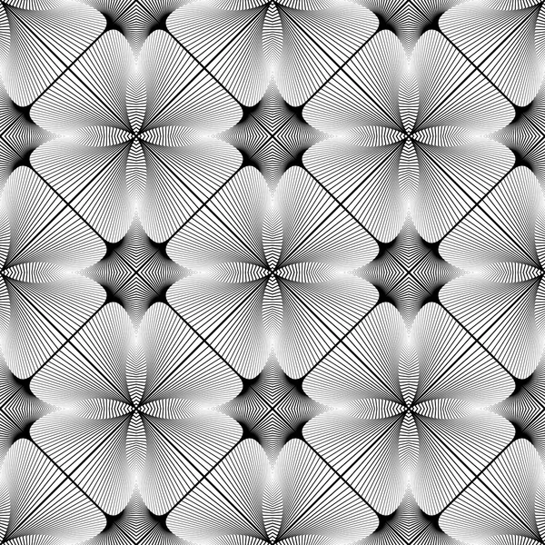 Конструкция бесшовного монохромного геометрического узора — стоковый вектор