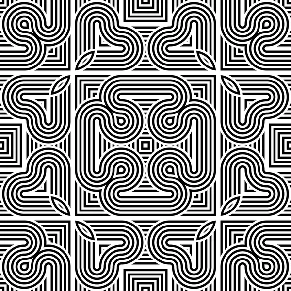 Design seamless monochrome geometric pattern — Stock Vector