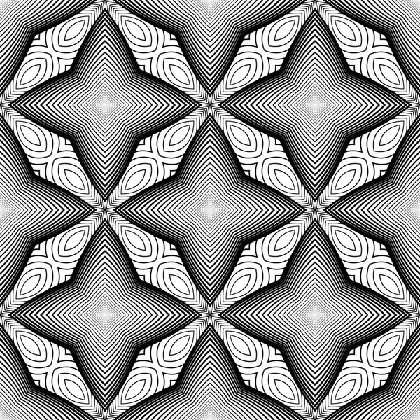 Design motif rayé monochrome sans couture — Image vectorielle