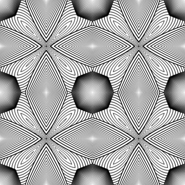 kesintisiz tek renkli geometrik desen tasarım