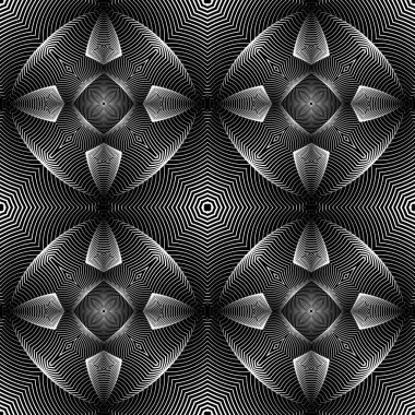 kesintisiz tek renkli geometrik desen tasarım