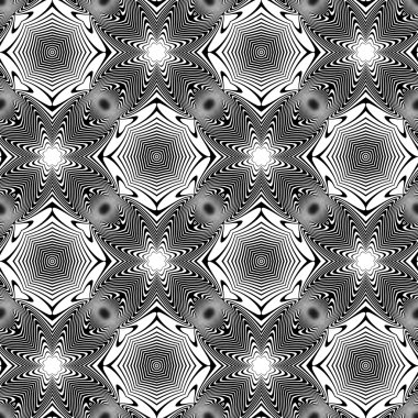 kesintisiz tek renkli geometrik desen tasarım