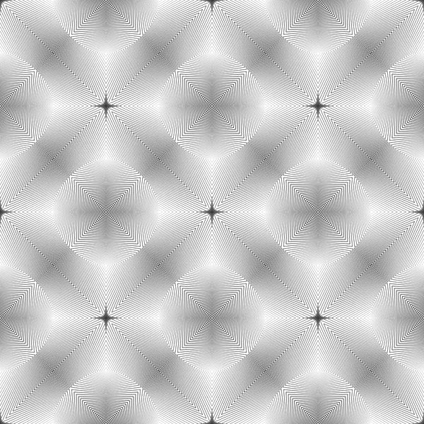 Conception sans couture motif illusion monochrome — Image vectorielle