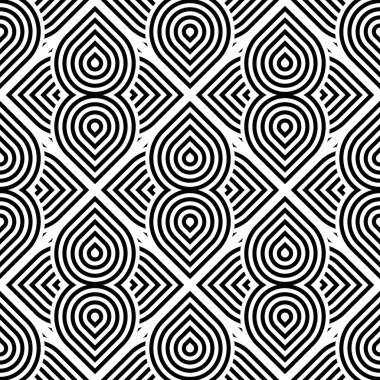 kesintisiz tek renkli geometrik desen tasarım