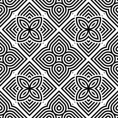 kesintisiz tek renkli geometrik desen tasarım