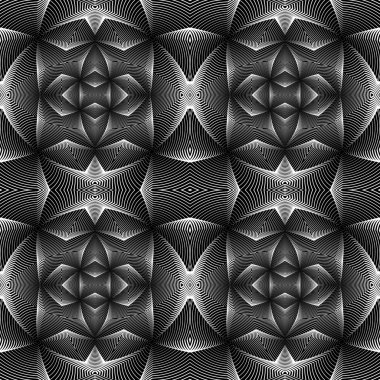 kesintisiz tek renkli geometrik desen tasarım