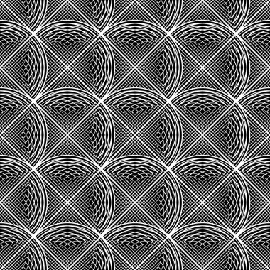 Sorunsuz tek renkli daire satırları desen tasarım